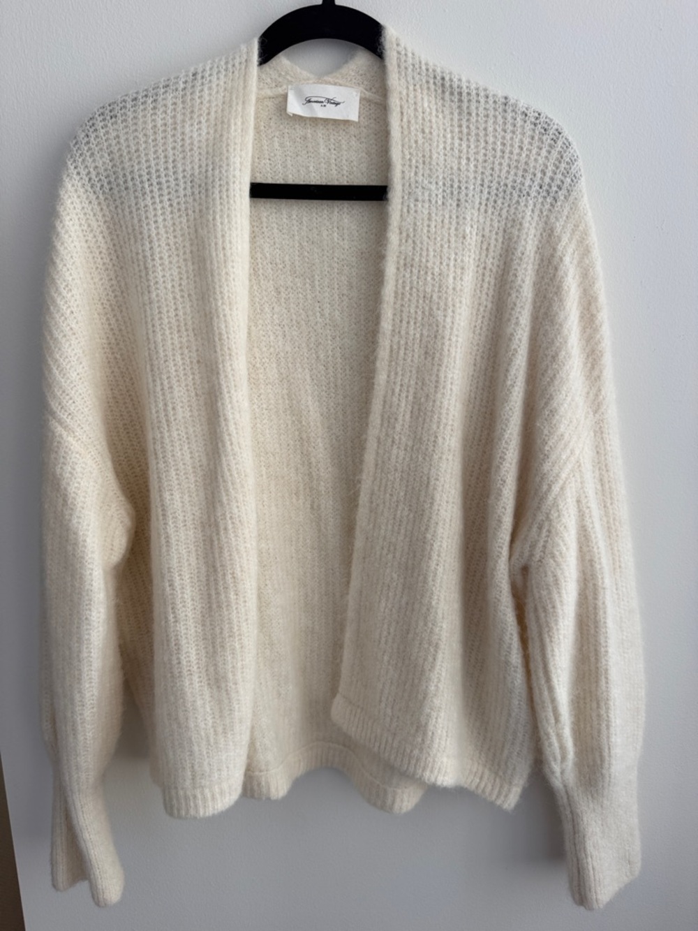 American Vintage Cream Open Cardigan Sweater